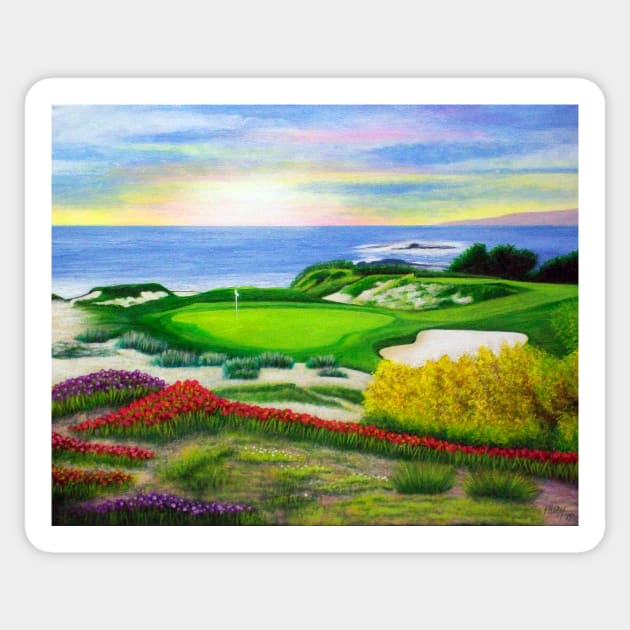 Spyglass Hill Golf Course Sticker by terryhuey